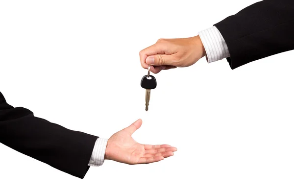 Autoschlüssel vom Verkäufer — Stockfoto