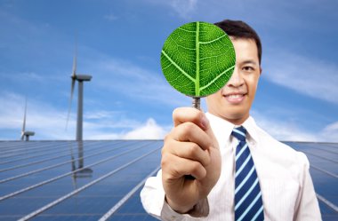 Green energy business concept clipart