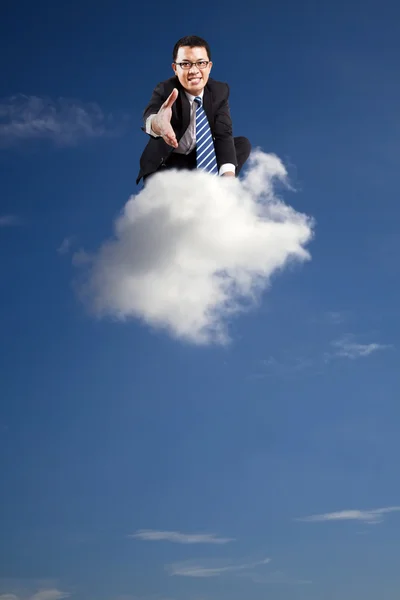 Επιχειρηματικό σύννεφο Καλώς συνδέσμου — Φωτογραφία Αρχείου