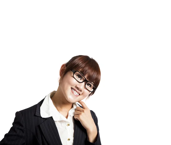 Lachende Aziatische zakenvrouw — Stockfoto