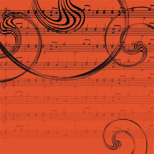 Fond musical décoratif — Image vectorielle