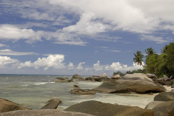 Pantai berbatu tropis Seychelles — Stok Foto