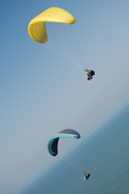 Two Double Paragliding clipart