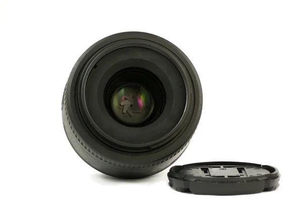 35mm prime dslr lens front view isolated — Stock Photo, Image