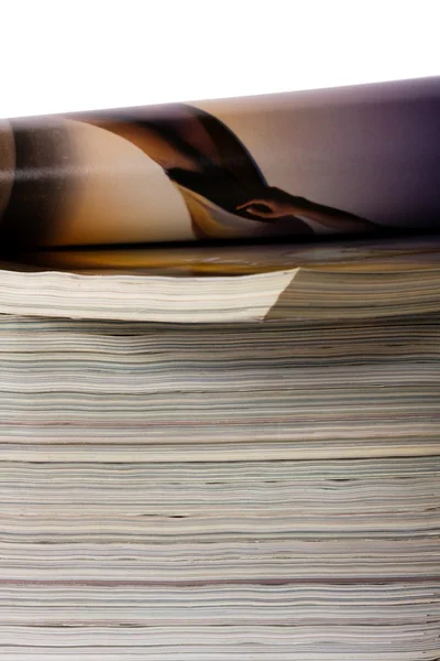 A stack of magazines isolated — Stock Photo, Image