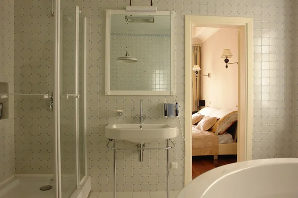 Interiör i ett badrum — Stockfoto