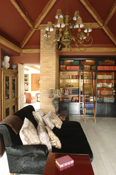 Bibliotek i hemmet — Stockfoto
