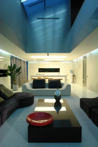 Interiér obývacího pokoje moderní chlívku min — Stock fotografie
