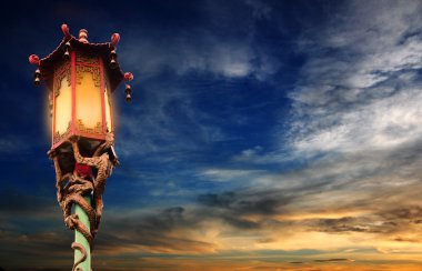 Chinese street lamp clipart