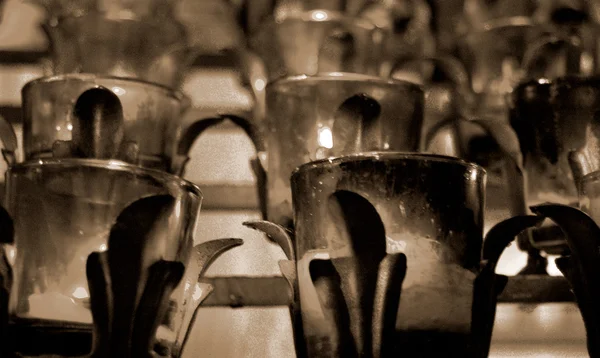 Luce candela chiesa — Foto Stock