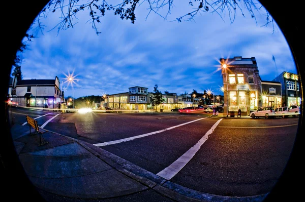 stock image a fisheye view of City