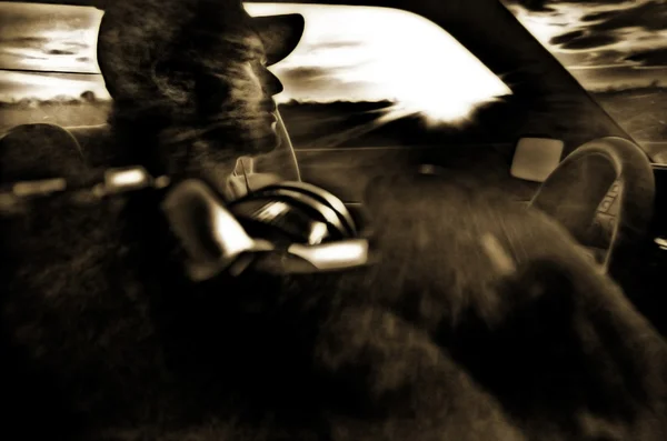 차를 운전하는 남자 — 스톡 사진