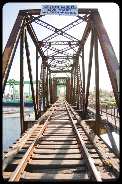 Eski demiryolu Köprüsü Stok Fotoğraf