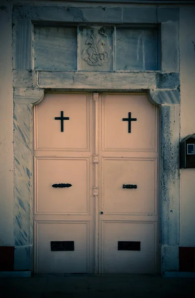 Παλιά εκκλησία πόρτα / split τόνωση — Φωτογραφία Αρχείου