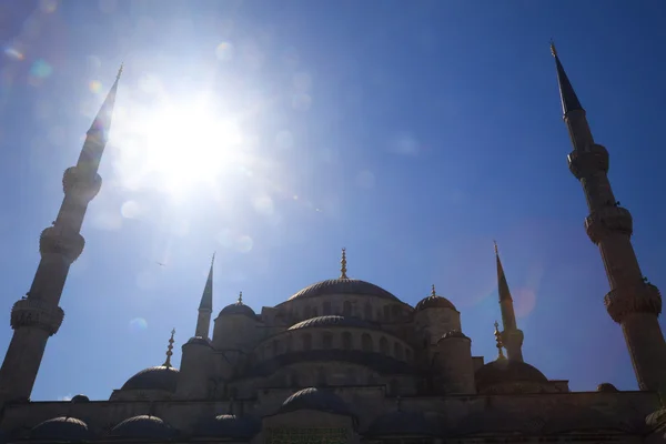 Blå moskén i Istanbul / fantastiska solsken — Stockfoto