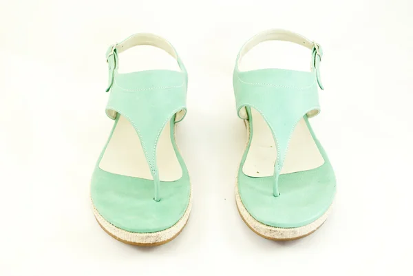 Gröna sandaler — Stockfoto