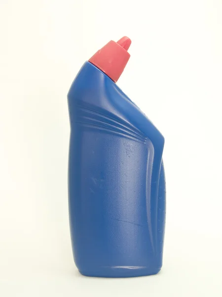 Bottiglia di plastica blu — Foto Stock