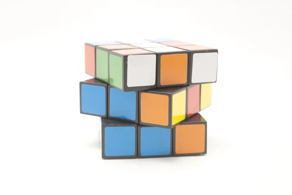 Multi-colorido Cubo Um Puzzle — Fotografia de Stock