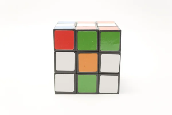 Multi-colorido Cubo Um Puzzle — Fotografia de Stock