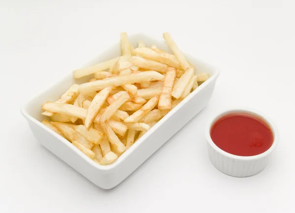 Pommes med ketchup — Stockfoto