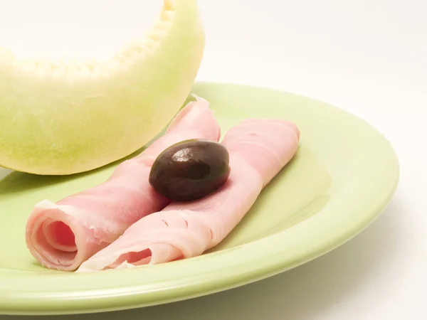 Melon And Ham — Stock Photo, Image