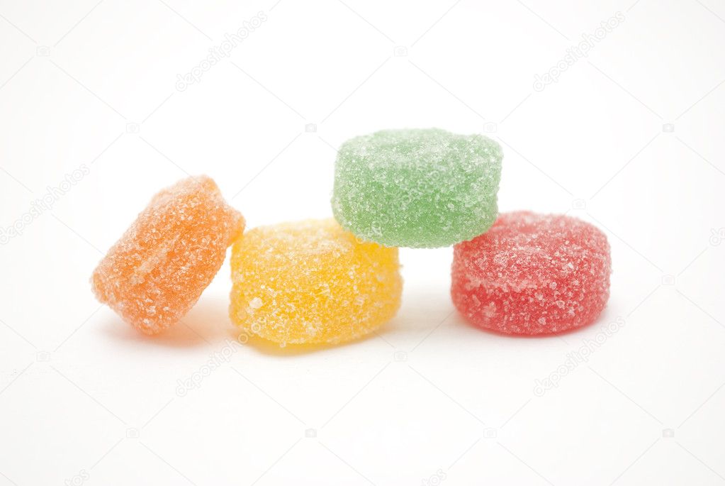 Isolated jelly beans