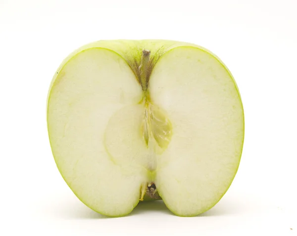Πράσινο μήλο, μισό — Φωτογραφία Αρχείου