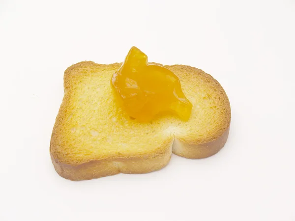 Toast en perzik jam — Stockfoto