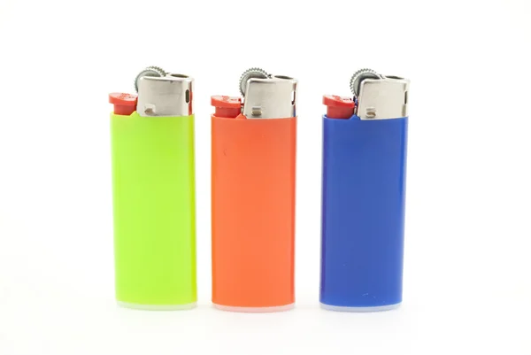 Three disposable lighters — Stock Photo, Image