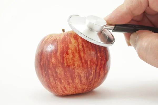 Stéthoscope aux pommes — Photo