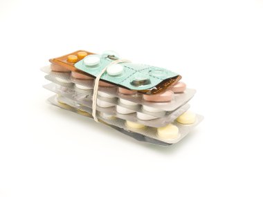 paketleri, tıbbi ilaç ve tabletler