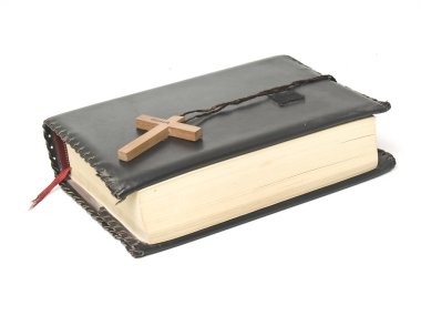 Bible with cross clipart