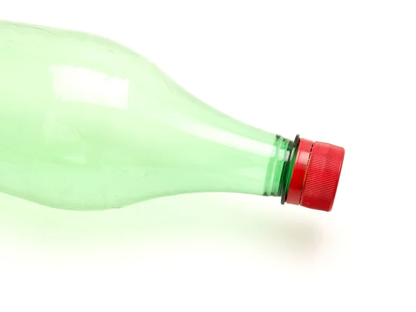 Botella de plástico verde — Foto de Stock