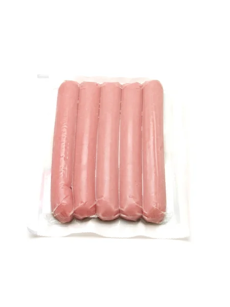 Packet of sausages — Stock Photo, Image