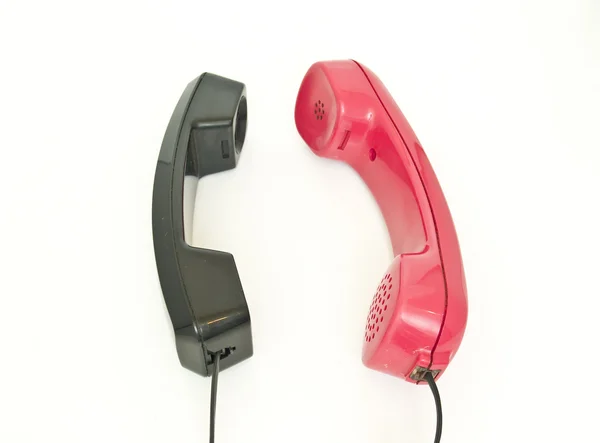 Red and black telephone — Stock Photo, Image