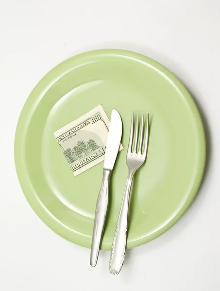 Dólares por prato — Fotografia de Stock