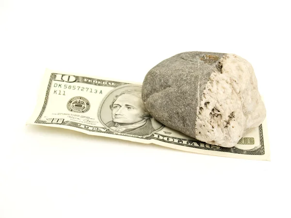 Pedra cerca de dez dólares por bilhete — Fotografia de Stock