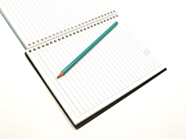 Cuaderno espiral con — Foto de Stock