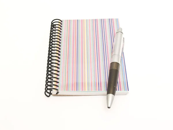 Notebook és a toll — Stock Fotó