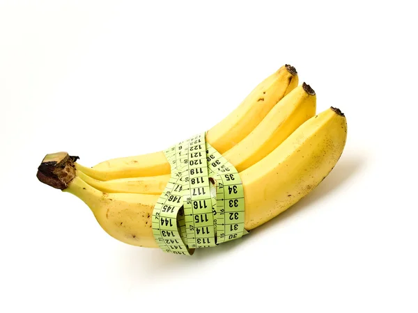Banan z centymetrem — Zdjęcie stockowe