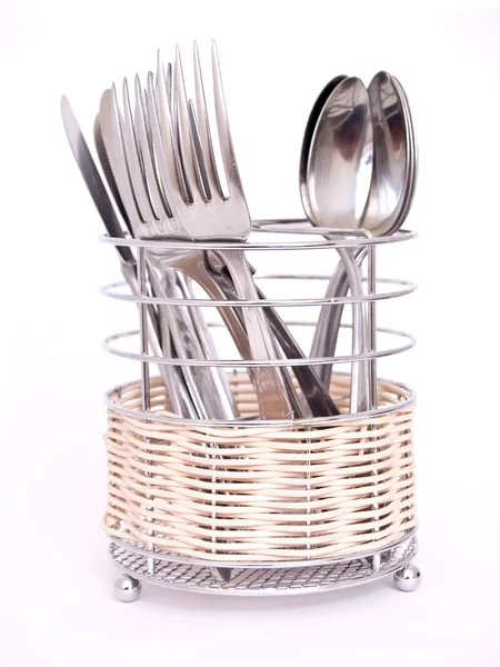 Cutlery drainer — Stock Photo, Image