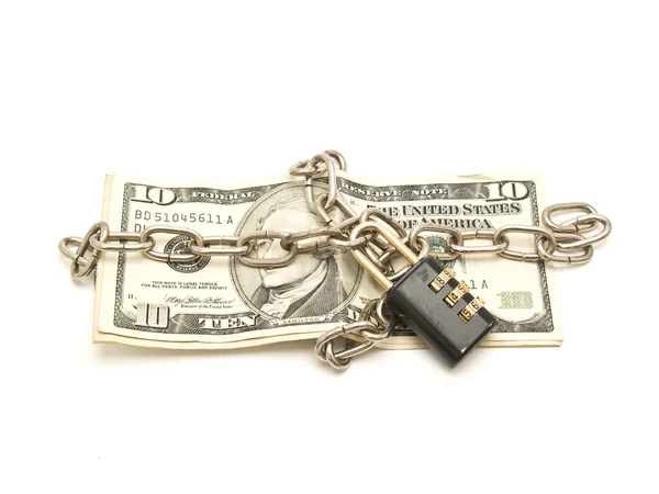 Money chained — Stock Photo, Image