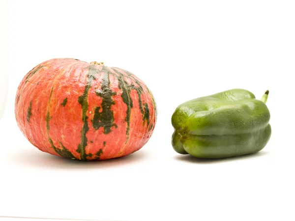Pumpkin and green pepper — Stock Photo, Image