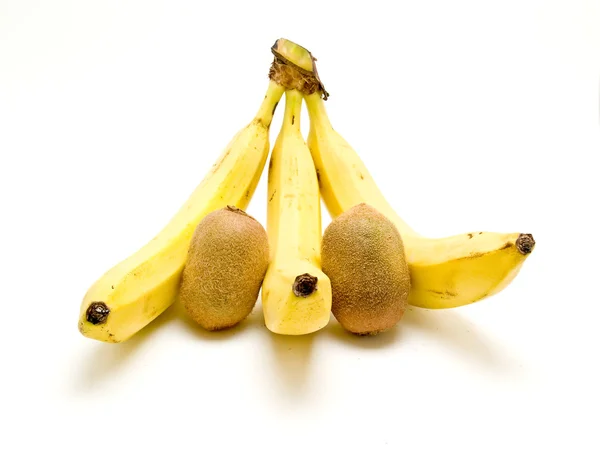 Banana and kiwi — Stock Photo, Image