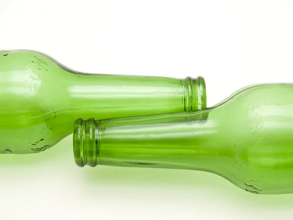Tomma flaskor öl — Stockfoto