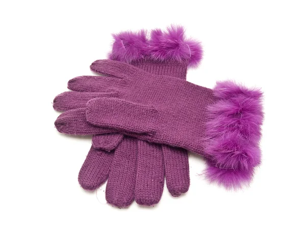 Fialové rukavice — Stock fotografie