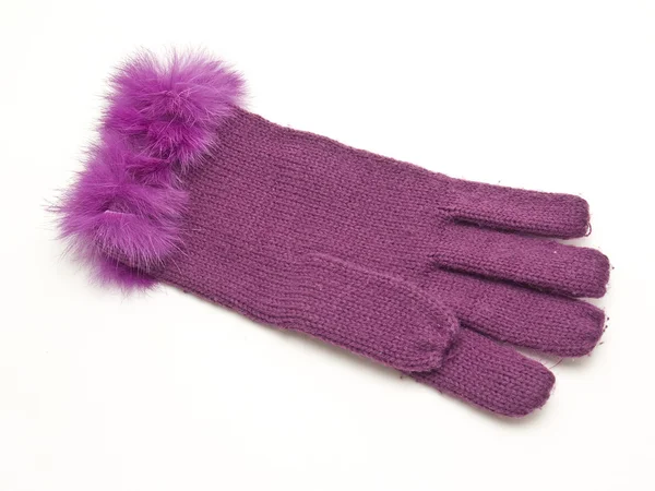 Fialové rukavice — Stock fotografie