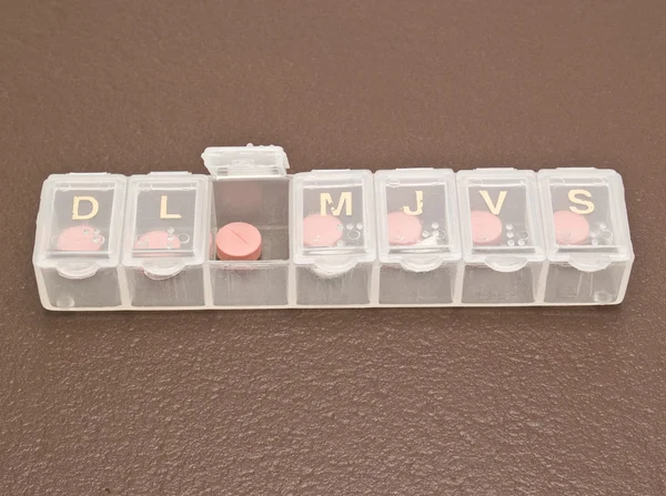 Caixa de comprimidos — Fotografia de Stock