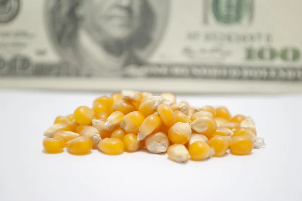 ドルのトウモロコシおよび豆 — ストック写真