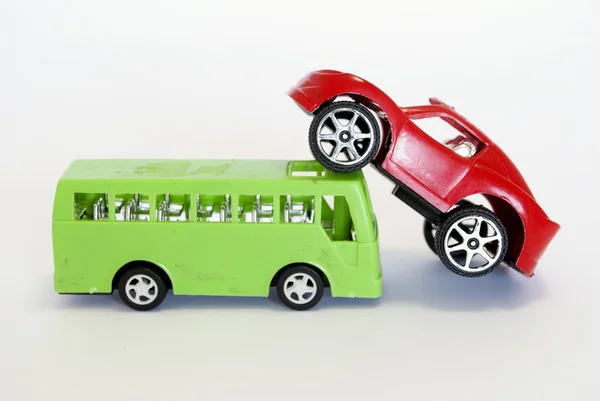 Toy car and buss — Stock Photo, Image